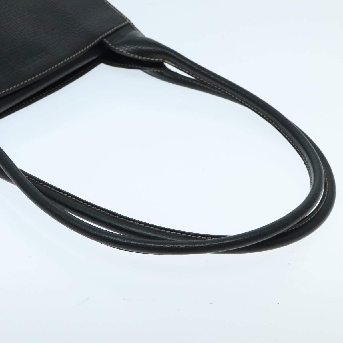 LOEWE Shoulder Bag Leather Black Auth yk15636