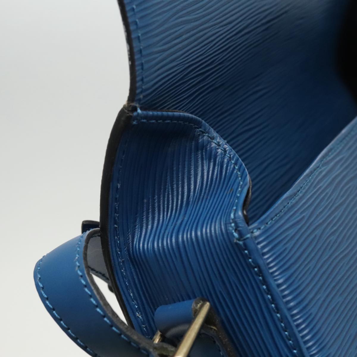 LOUIS VUITTON Epi Saint Cloud GM Shoulder Bag Toledo Blue M52195 LV Auth yk15714V