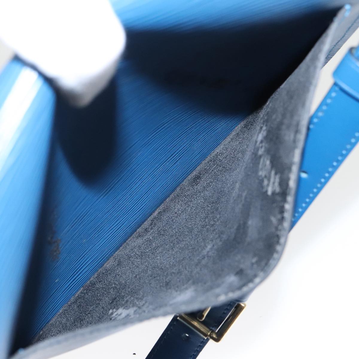 LOUIS VUITTON Epi Saint Cloud GM Shoulder Bag Toledo Blue M52195 LV Auth yk15714V