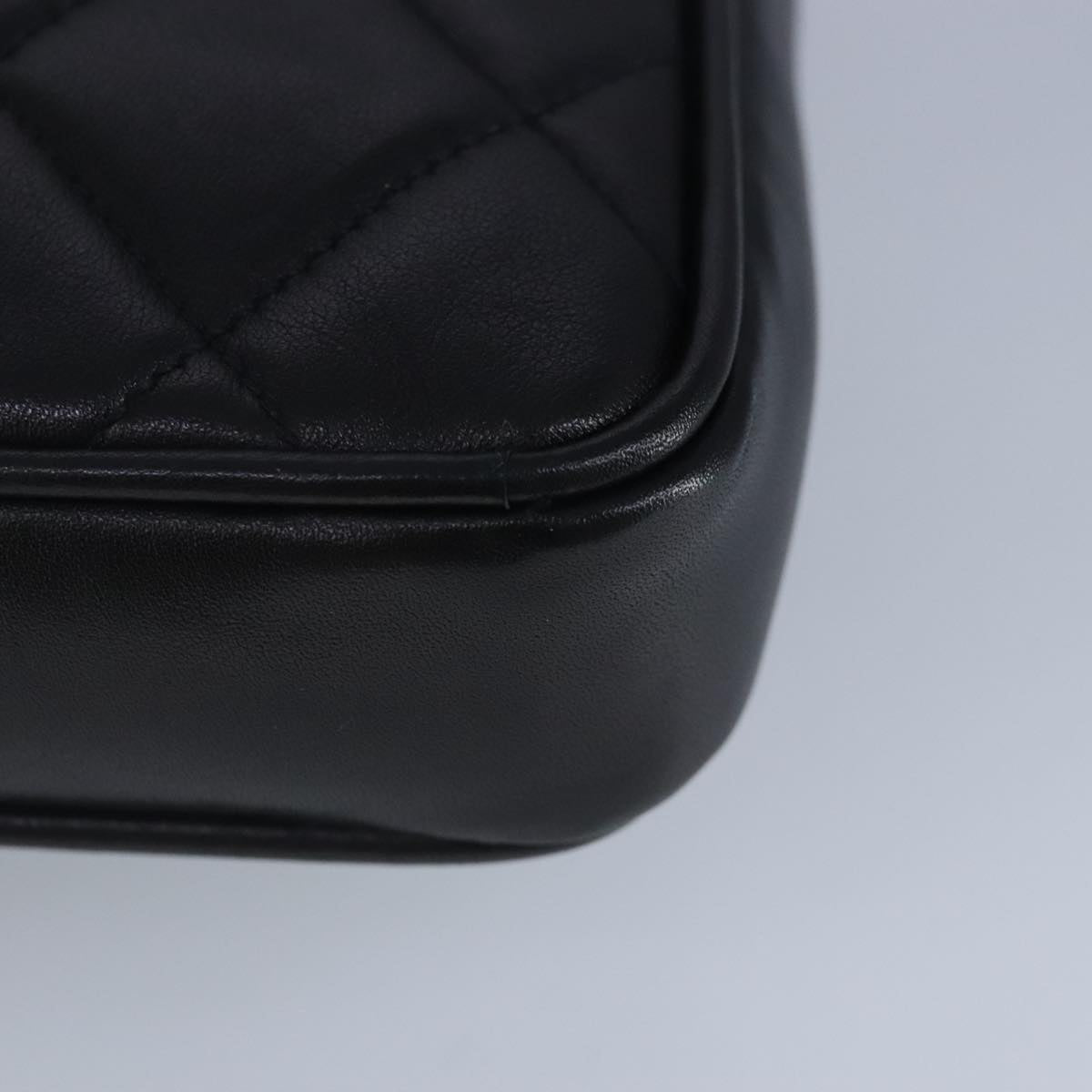 CHANEL Matelasse Waist bag Leather Black CC Auth yk15762