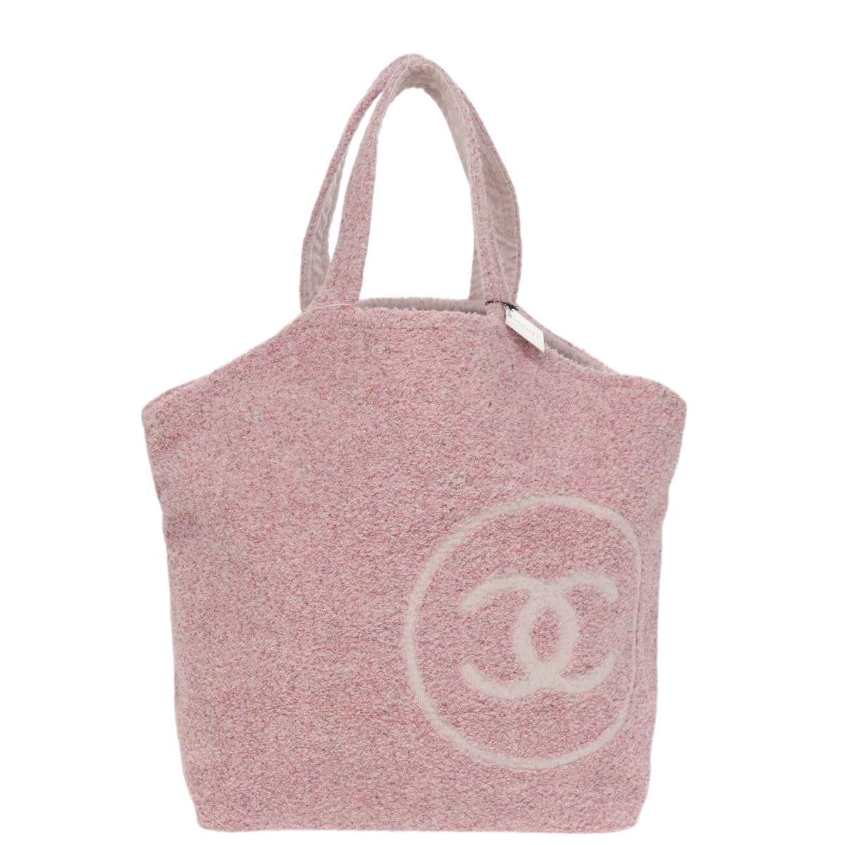 CHANEL COCO Mark Tote Bag pile Pink CC Auth yk15863A