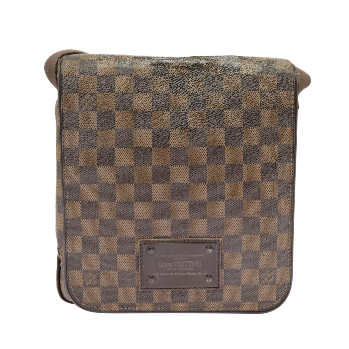 LOUIS VUITTON Damier Ebene Brooklyn PM Shoulder Bag N51210 LV Auth yk15898