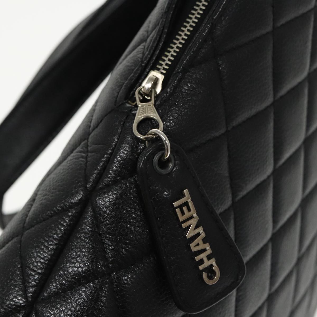 CHANEL Matelasse Tote Bag Caviar Skin Black CC Auth yk15918AV