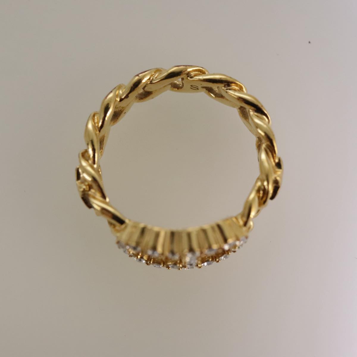 Christian Dior Ring metal Gold Auth yk15994
