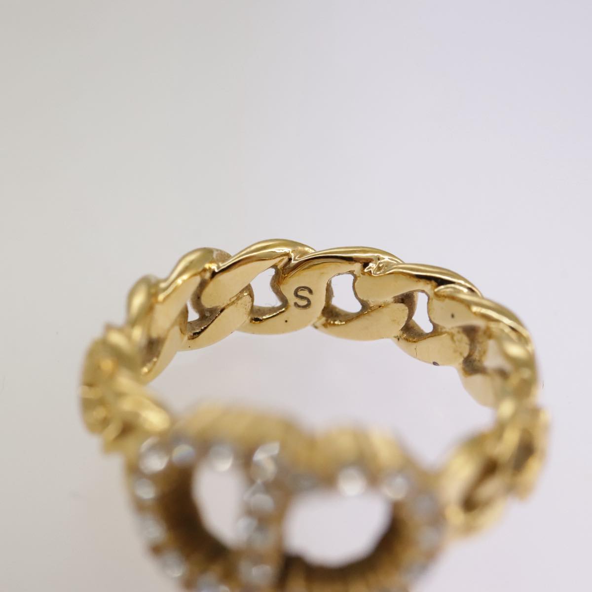 Christian Dior Ring metal Gold Auth yk15994