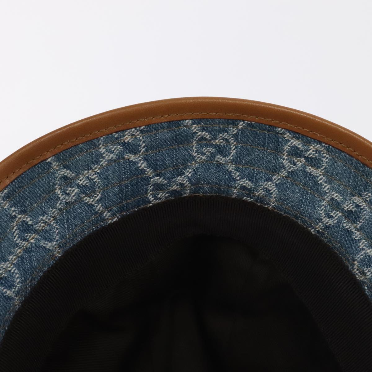 GUCCI GG Canvas Hat Denim L Blue Auth yk16007V