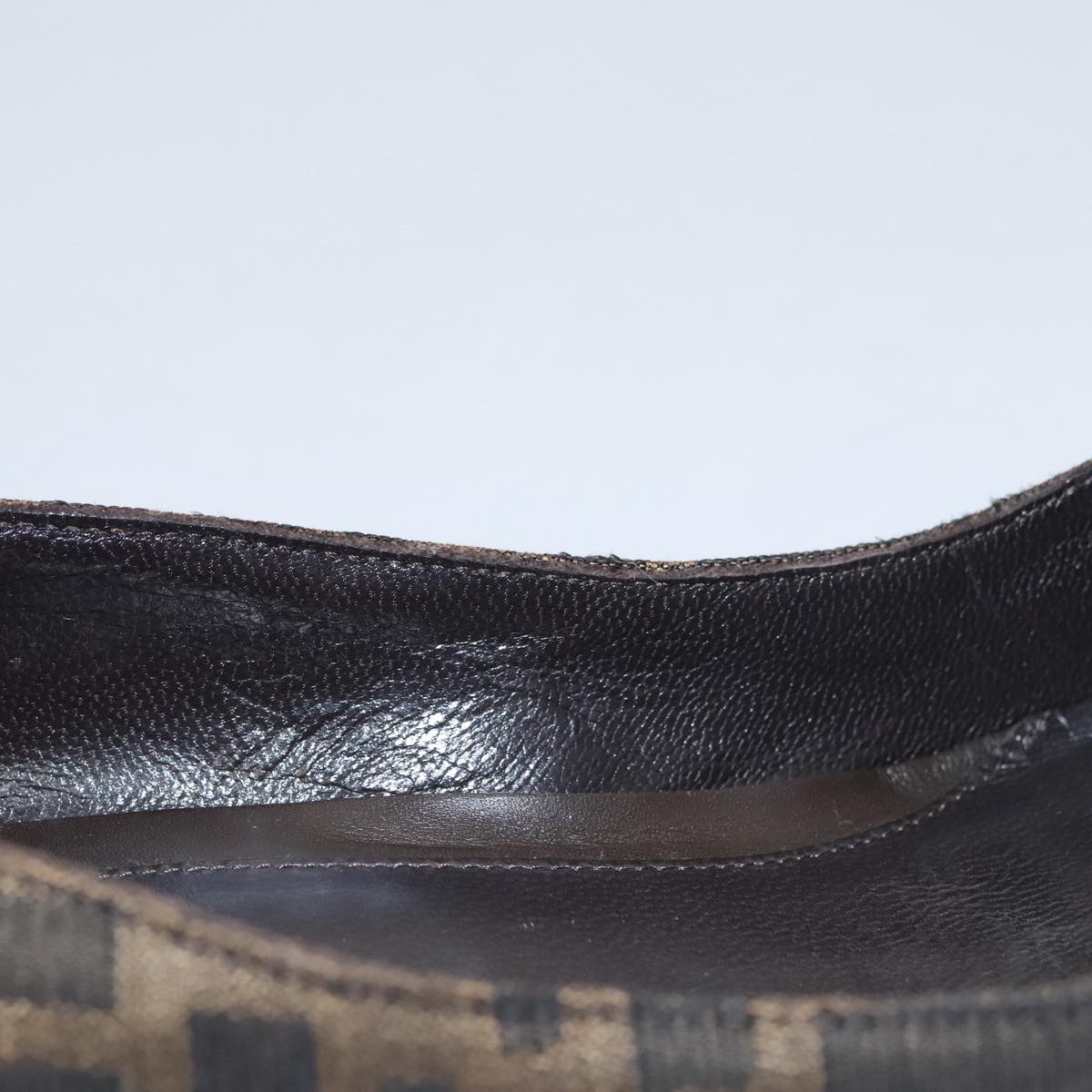 FENDI Zucca Canvas Pumps 37 pumps Brown Black Gold Auth yk16020