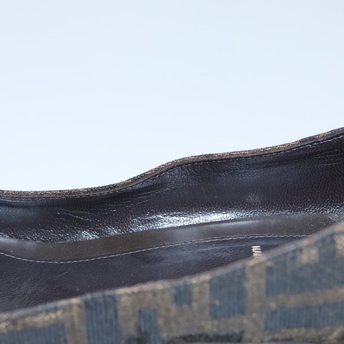 FENDI Zucca Canvas Pumps 37 pumps Brown Black Gold Auth yk16020