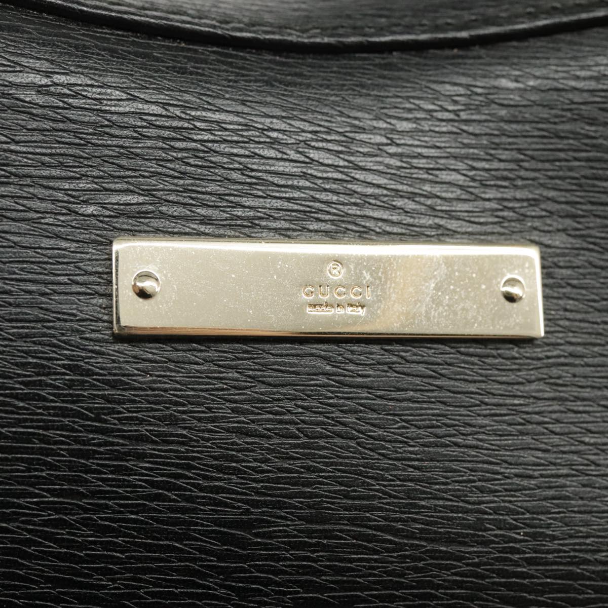 GUCCI Shoulder Bag Leather Black 001 4204 Auth yk16027