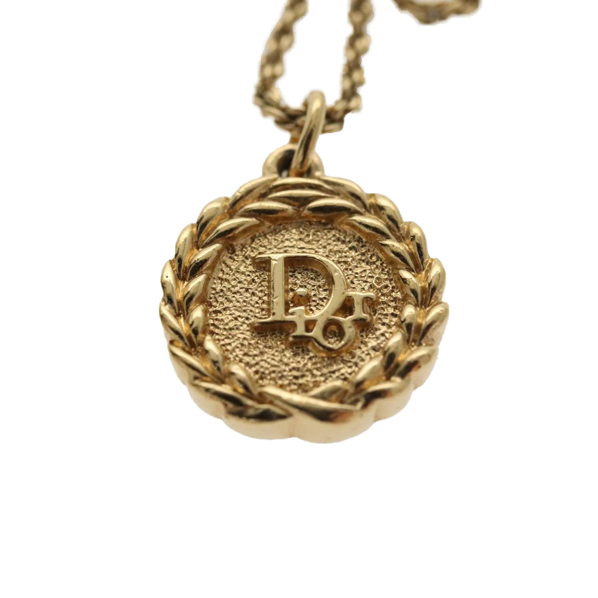 Christian Dior Necklace metal Gold Auth yk16055