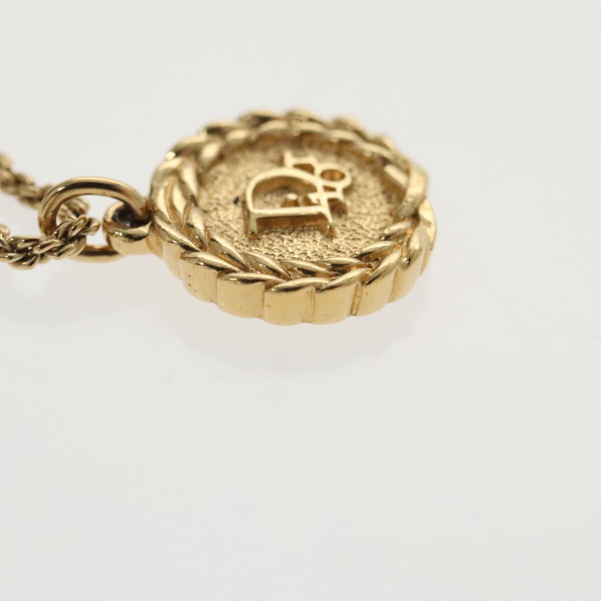 Christian Dior Necklace metal Gold Auth yk16055