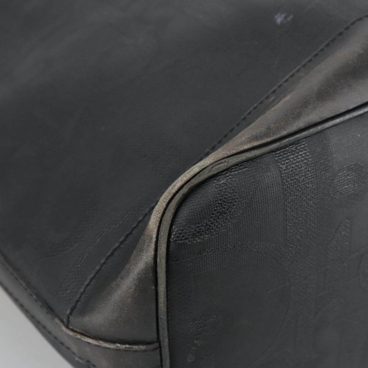 Christian Dior Trotter Canvas Shoulder Bag Black Auth yk16153