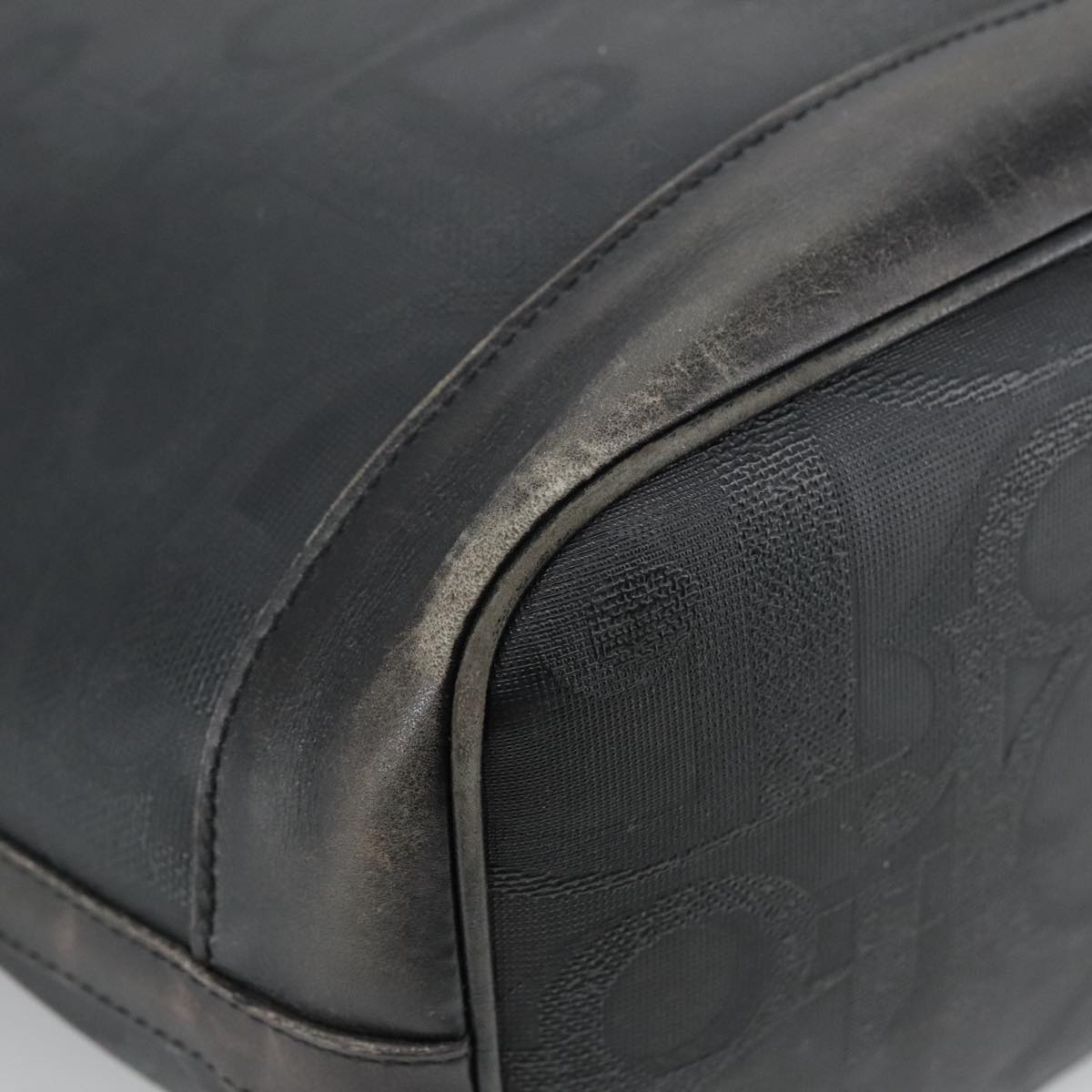 Christian Dior Trotter Canvas Shoulder Bag Black Auth yk16153
