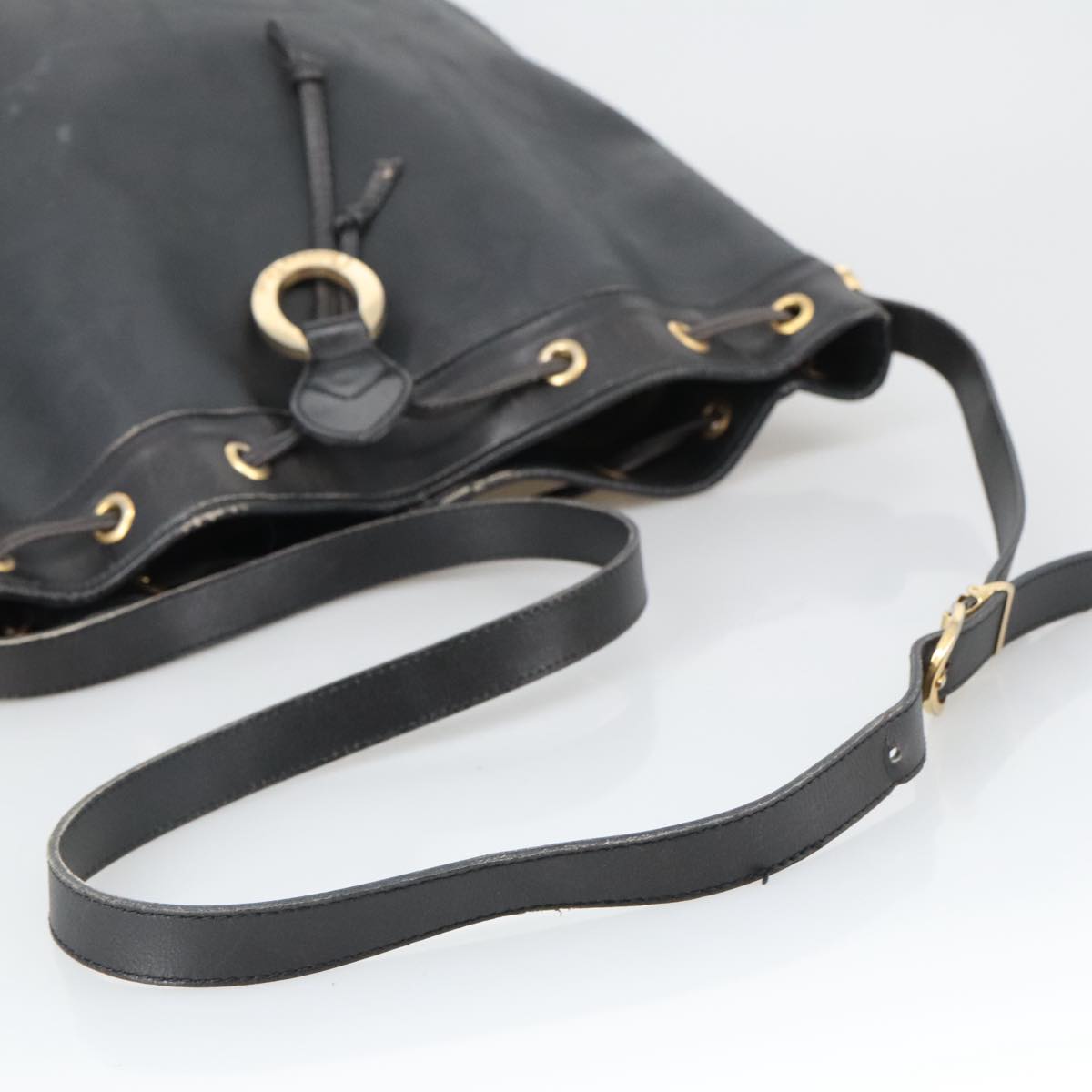 Christian Dior Trotter Canvas Shoulder Bag Black Auth yk16153