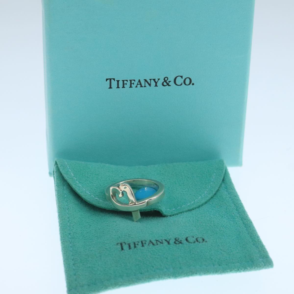 TIFFANY&Co. Loving Heart Ring Ag925 Silver Auth yk16207