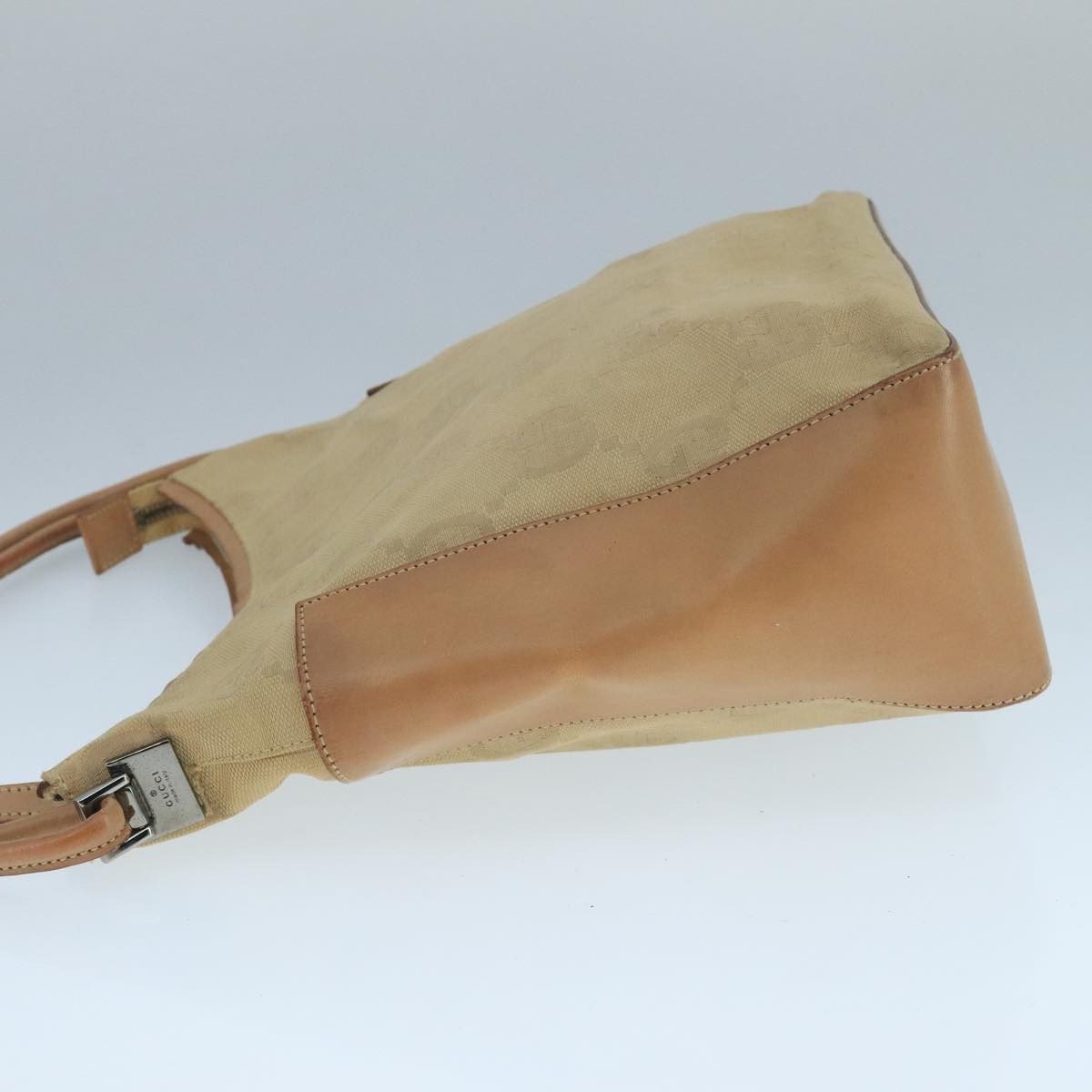 GUCCI GG Canvas Shoulder Bag Beige 001 3766 Auth yk16276