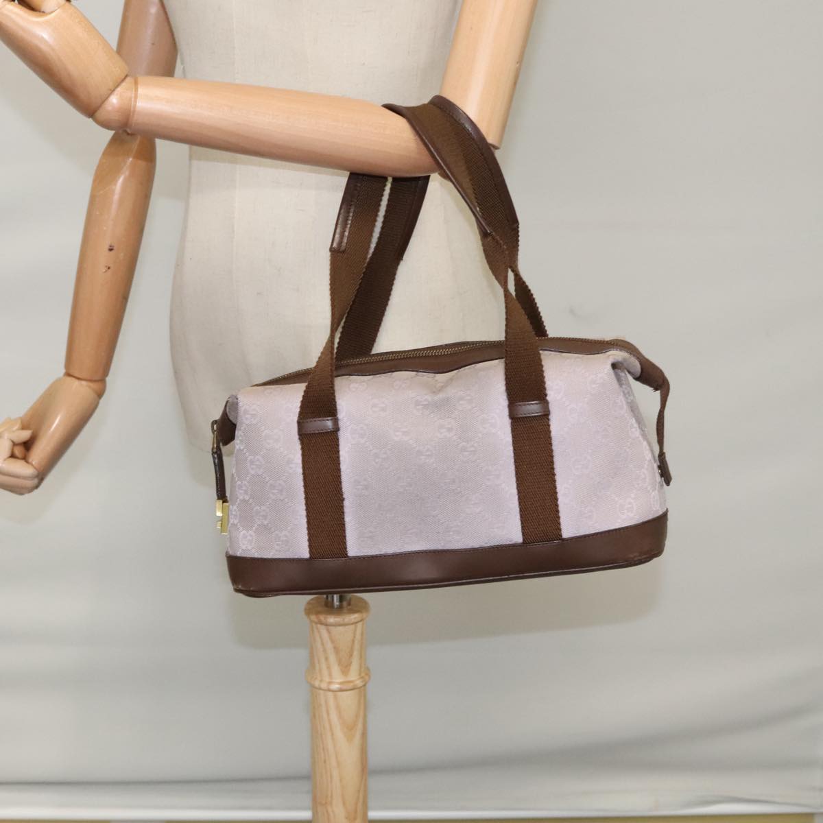 GUCCI GG Canvas Hand Bag Purple 92734 Auth yk16279
