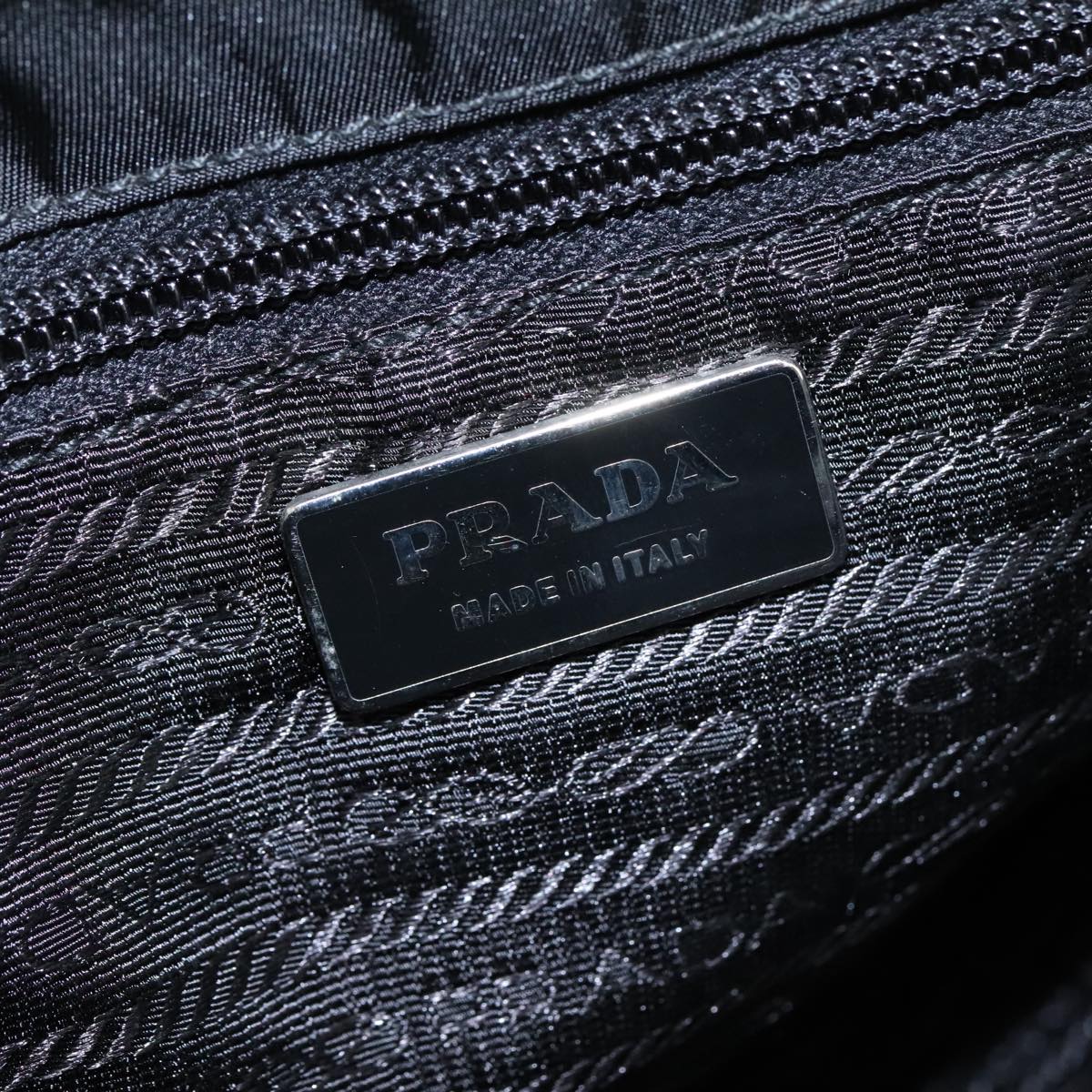 PRADA Shoulder Bag Nylon Black Auth yk16281