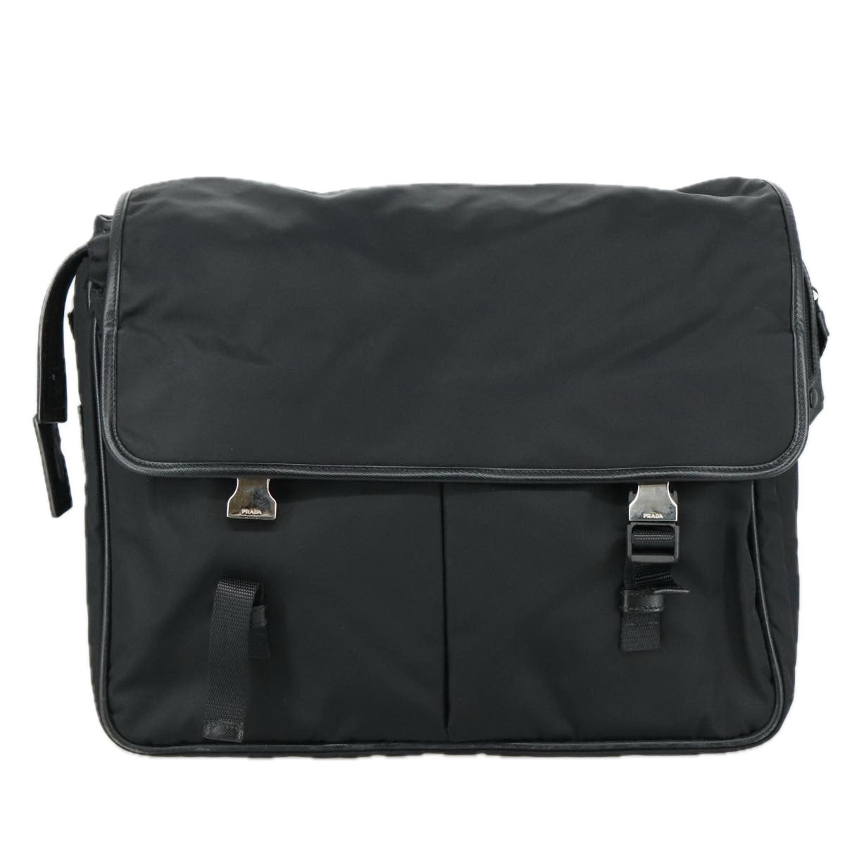 PRADA Shoulder Bag Nylon Black Auth yk16281