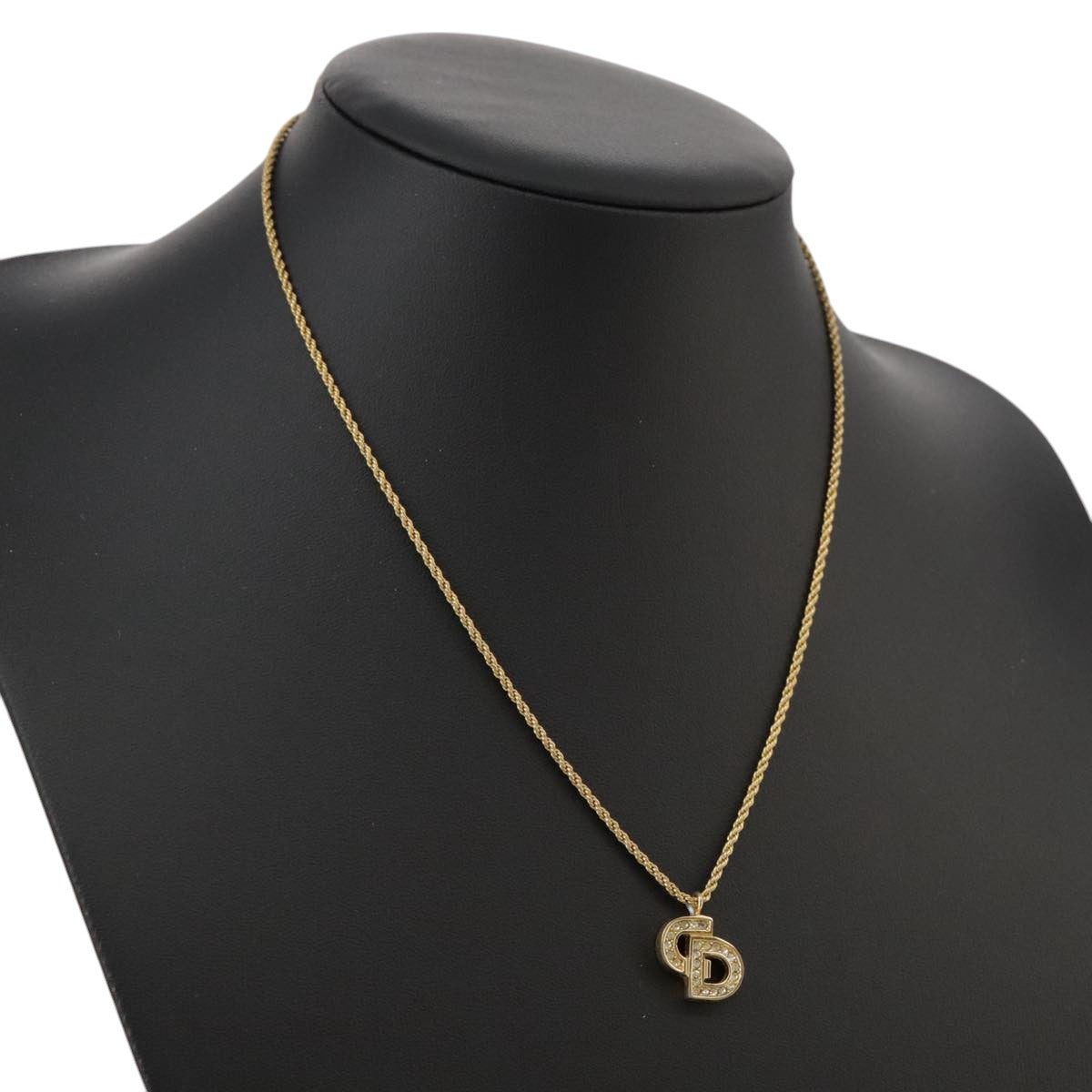 Christian Dior Necklace metal Gold Auth yk16358