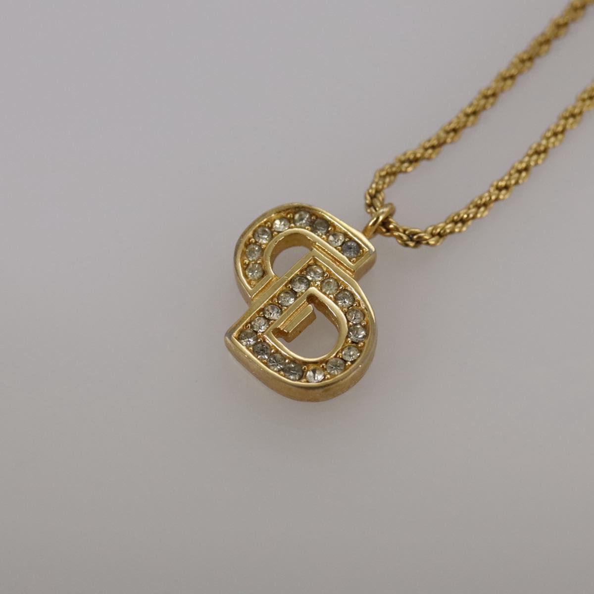Christian Dior Necklace metal Gold Auth yk16358