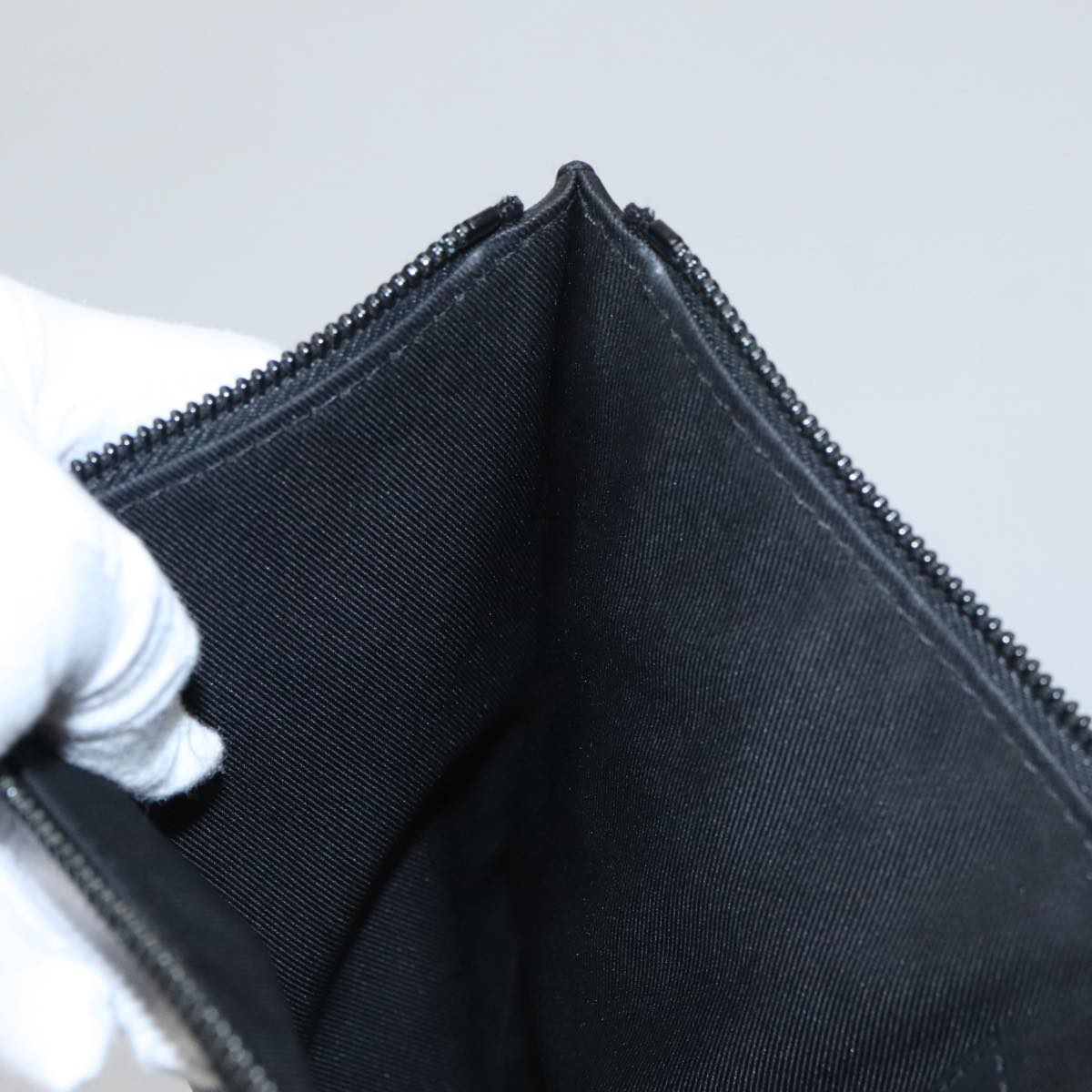 LOUIS VUITTON Monogram Shadow Pouch Leather Black LV Auth yk16360