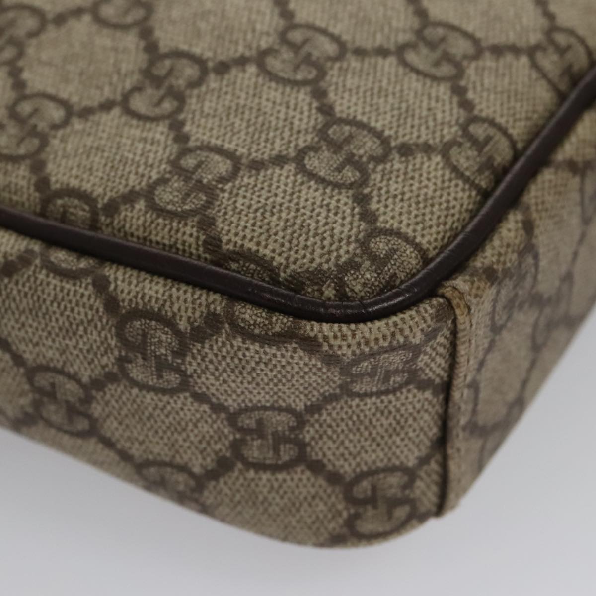 GUCCI GG Canvas Shoulder Bag Coated Canvas Beige Auth yk16428
