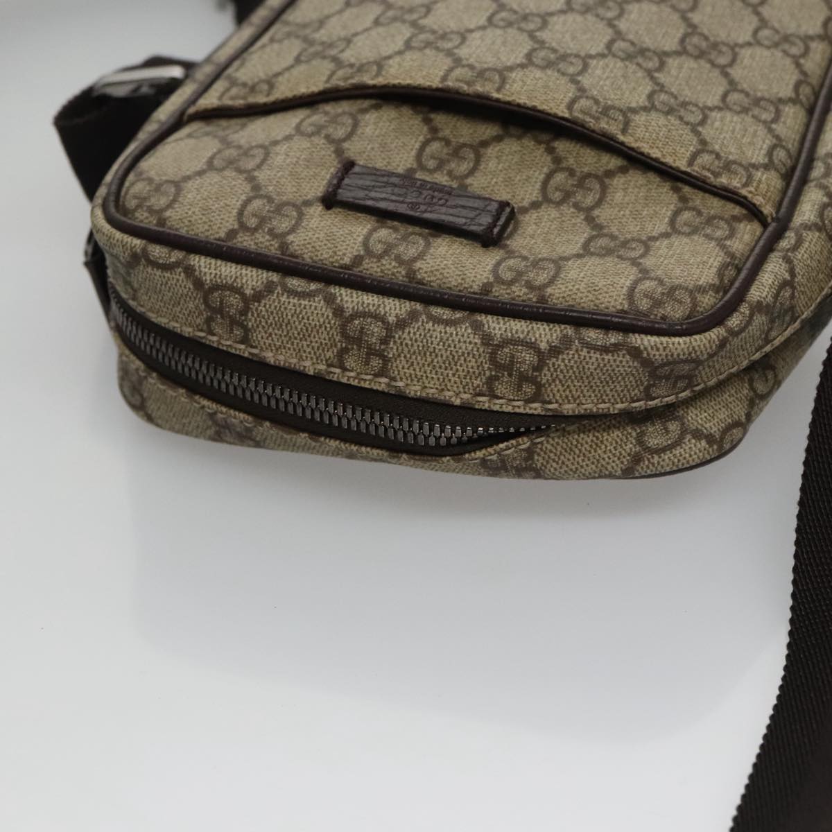 GUCCI GG Canvas Shoulder Bag Coated Canvas Beige Auth yk16428