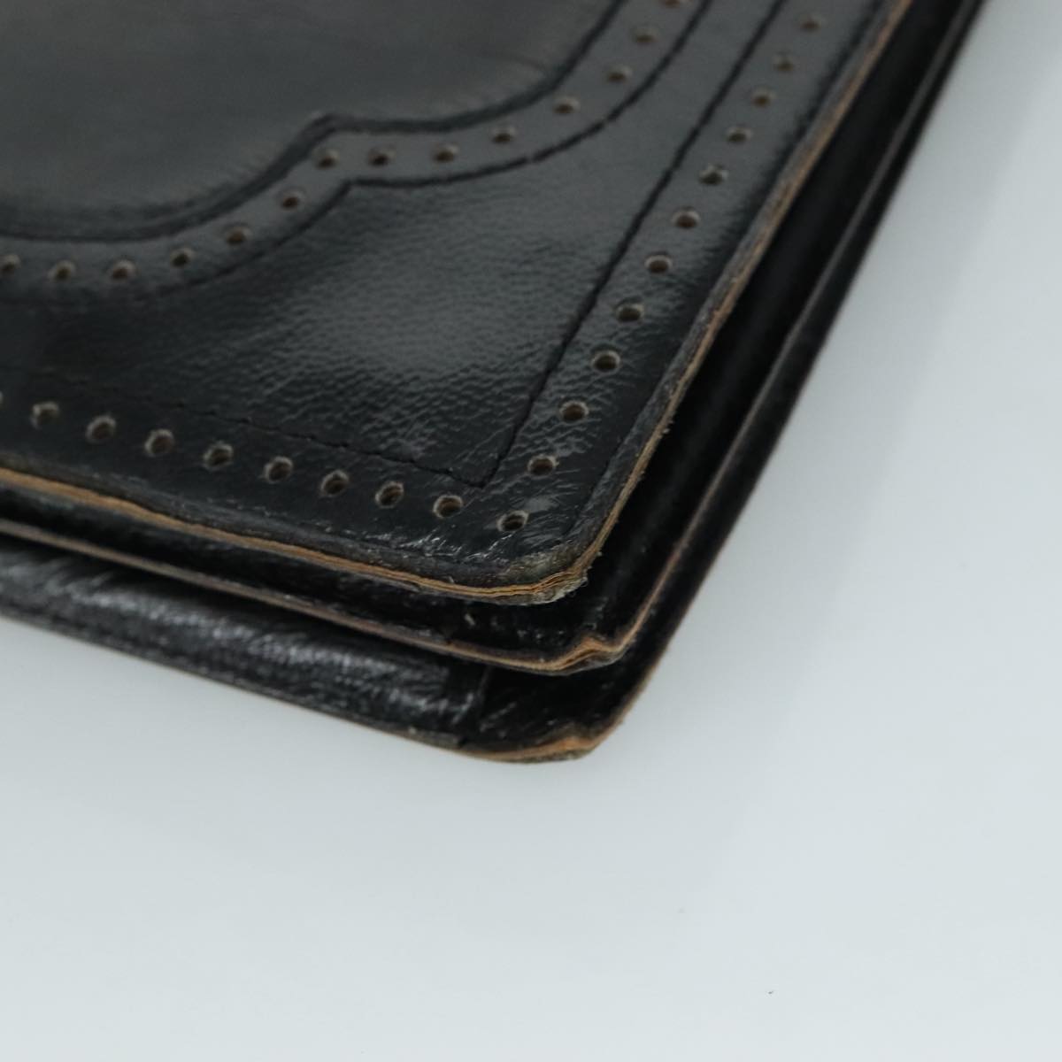 SAINT LAURENT Shoulder Bag Leather Black Auth yk16514