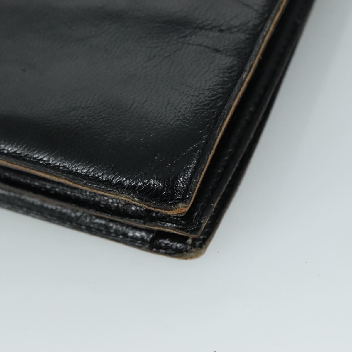 SAINT LAURENT Shoulder Bag Leather Black Auth yk16514