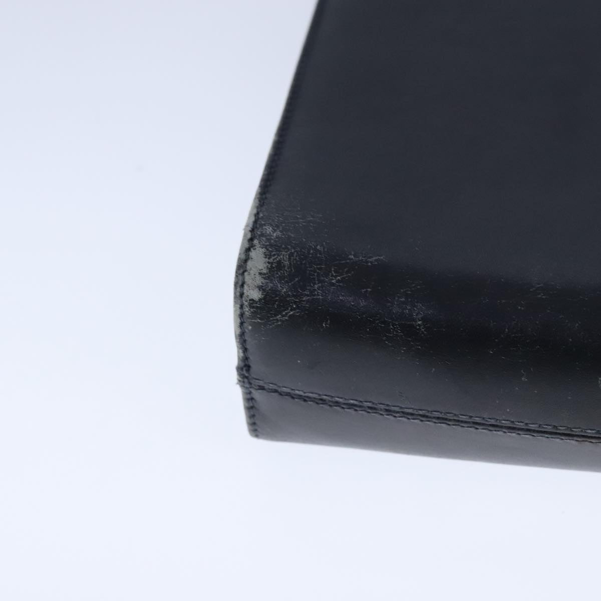 Salvatore Ferragamo Gancini Shoulder Bag Leather Black Gold Auth yk16533