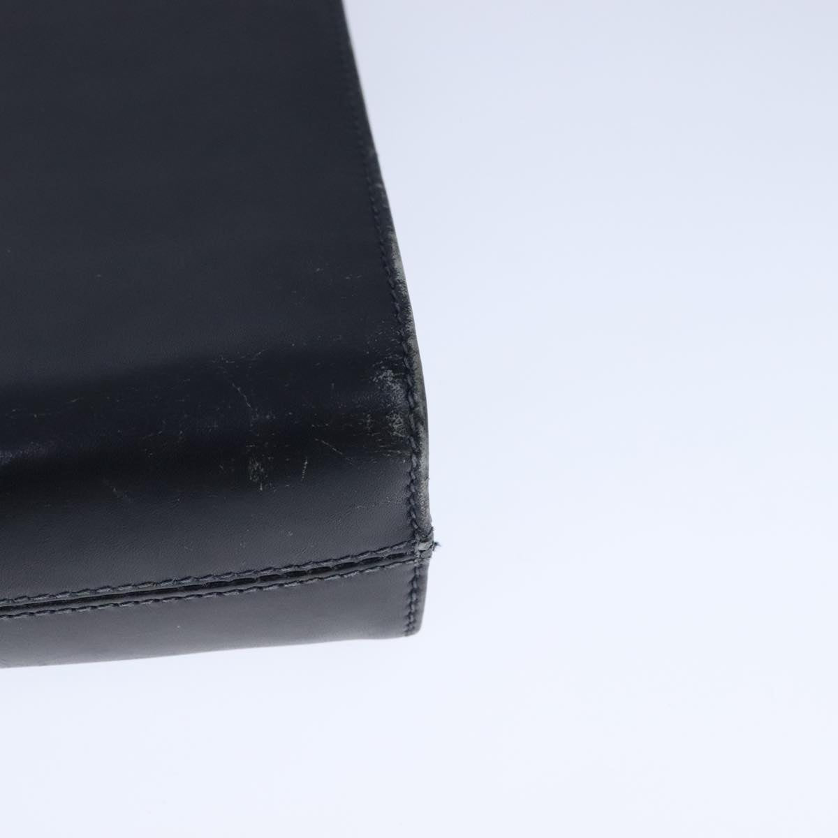 Salvatore Ferragamo Gancini Shoulder Bag Leather Black Gold Auth yk16533