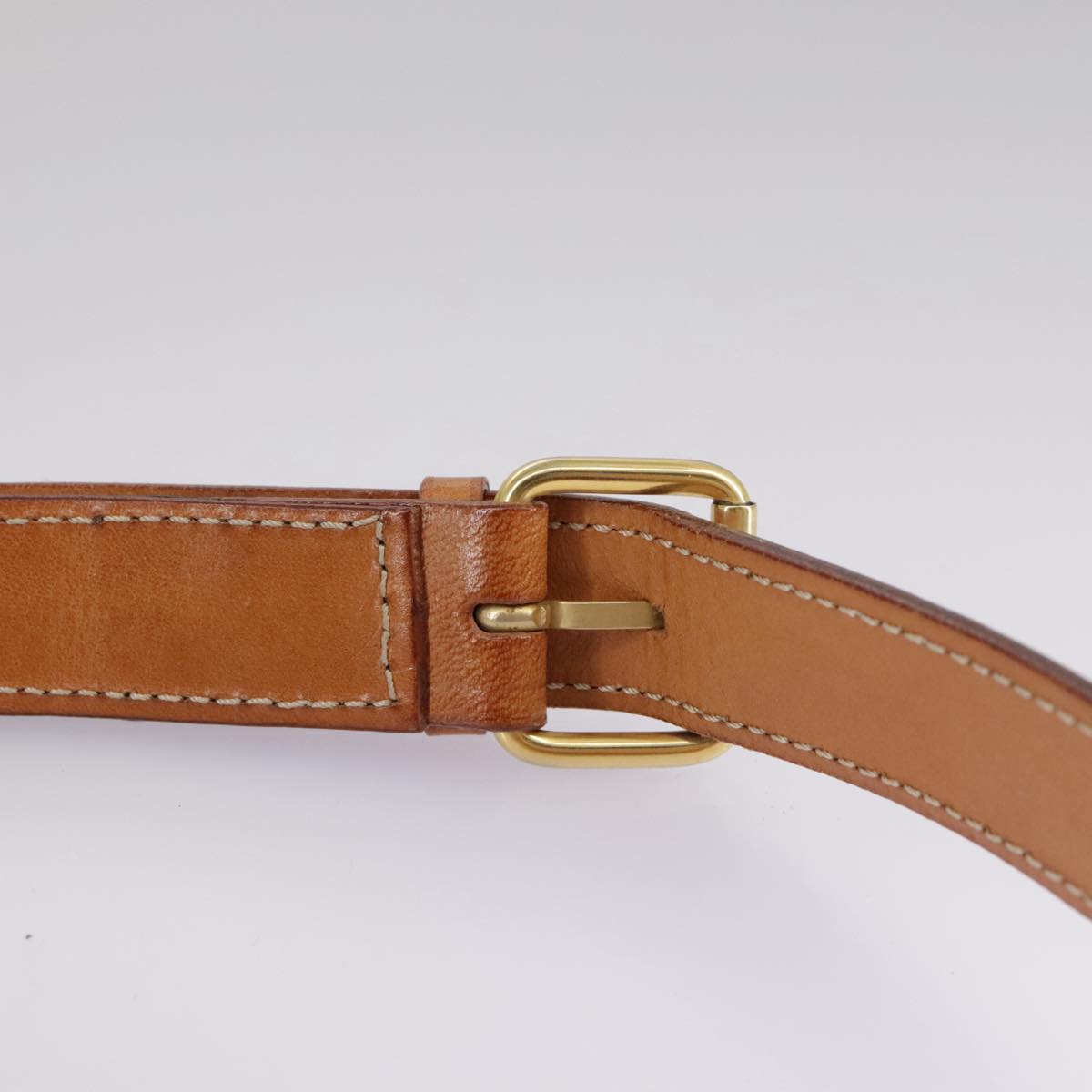 CELINE Macadam Canvas Shoulder Bag PVC Leather Brown Gold Auth yk16587