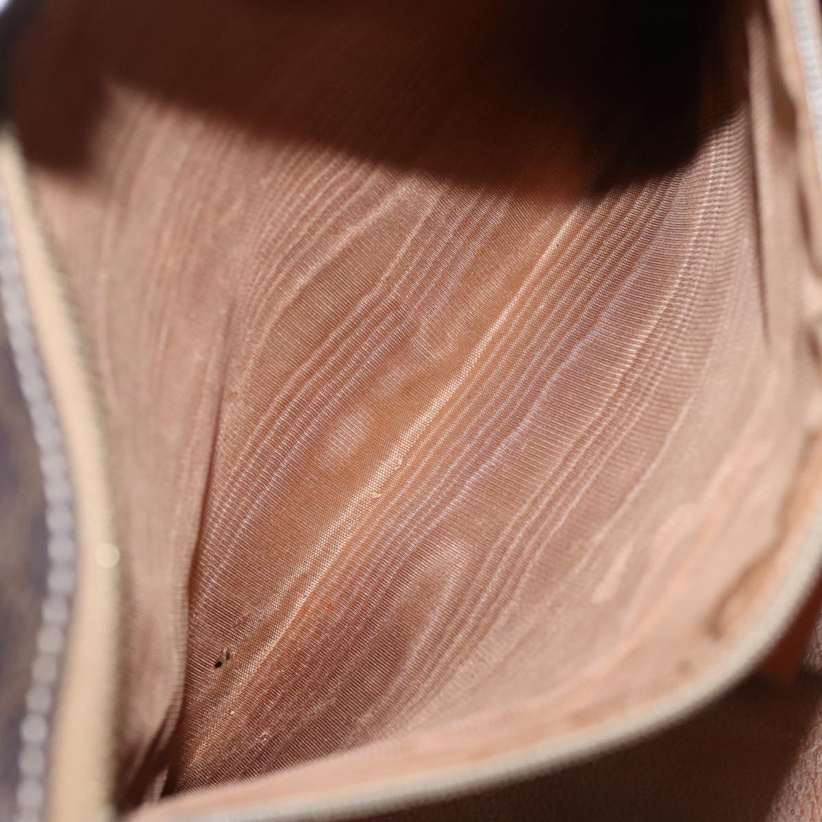 CELINE Macadam Canvas Hand Bag PVC Leather Brown Gold Auth yk16623