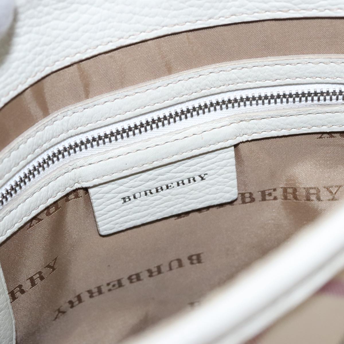 BURBERRY Nova Check Shoulder Bag Canvas Beige Auth yk16685