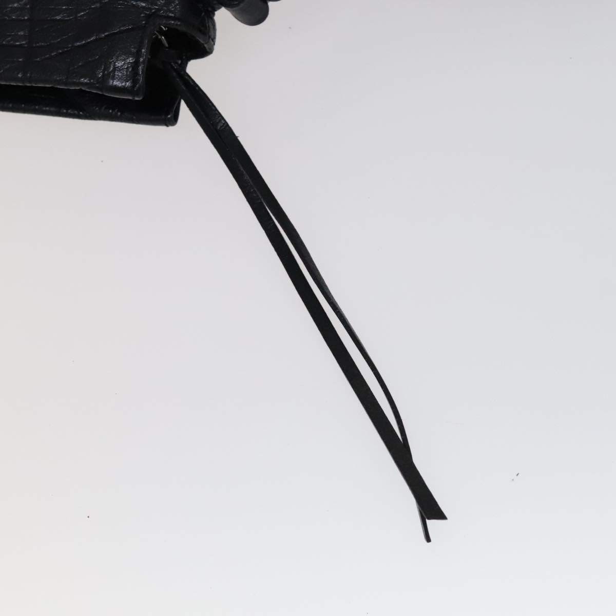 BURBERRY Shoulder Bag Leather Black Auth yk16686