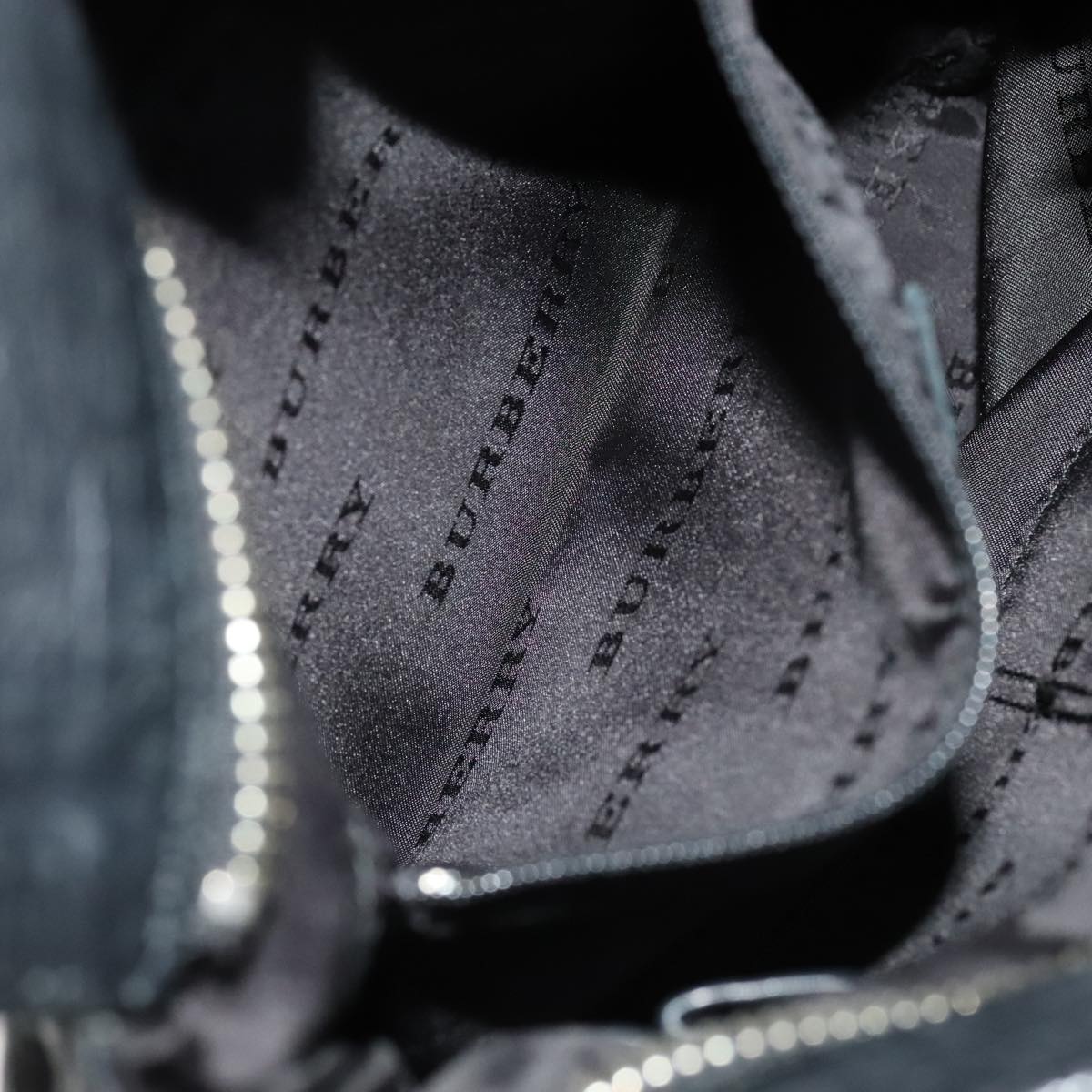 BURBERRY Shoulder Bag Leather Black Auth yk16686