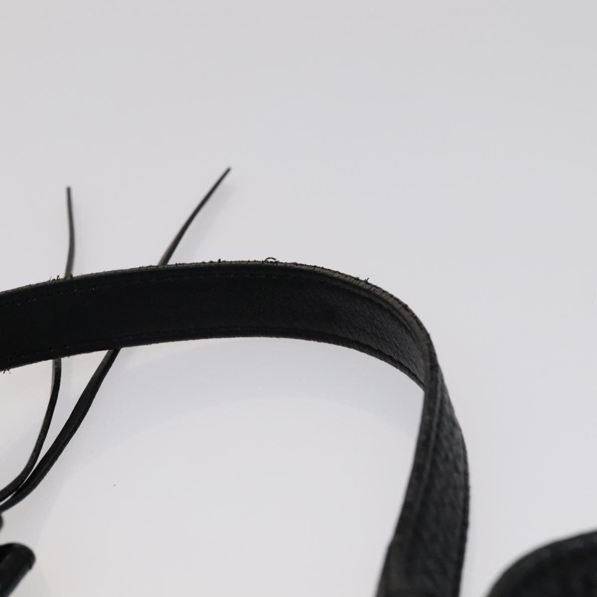 BURBERRY Shoulder Bag Leather Black Auth yk16686