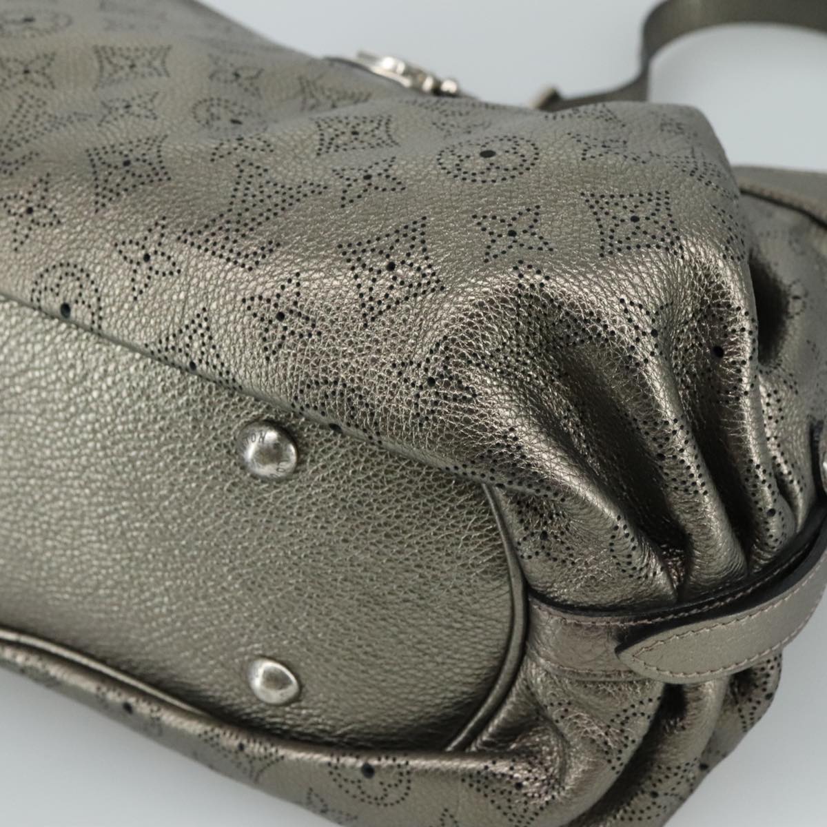 LOUIS VUITTON Monogram Mahina XS Shoulder Bag Bronze M95717 LV Auth yk16691