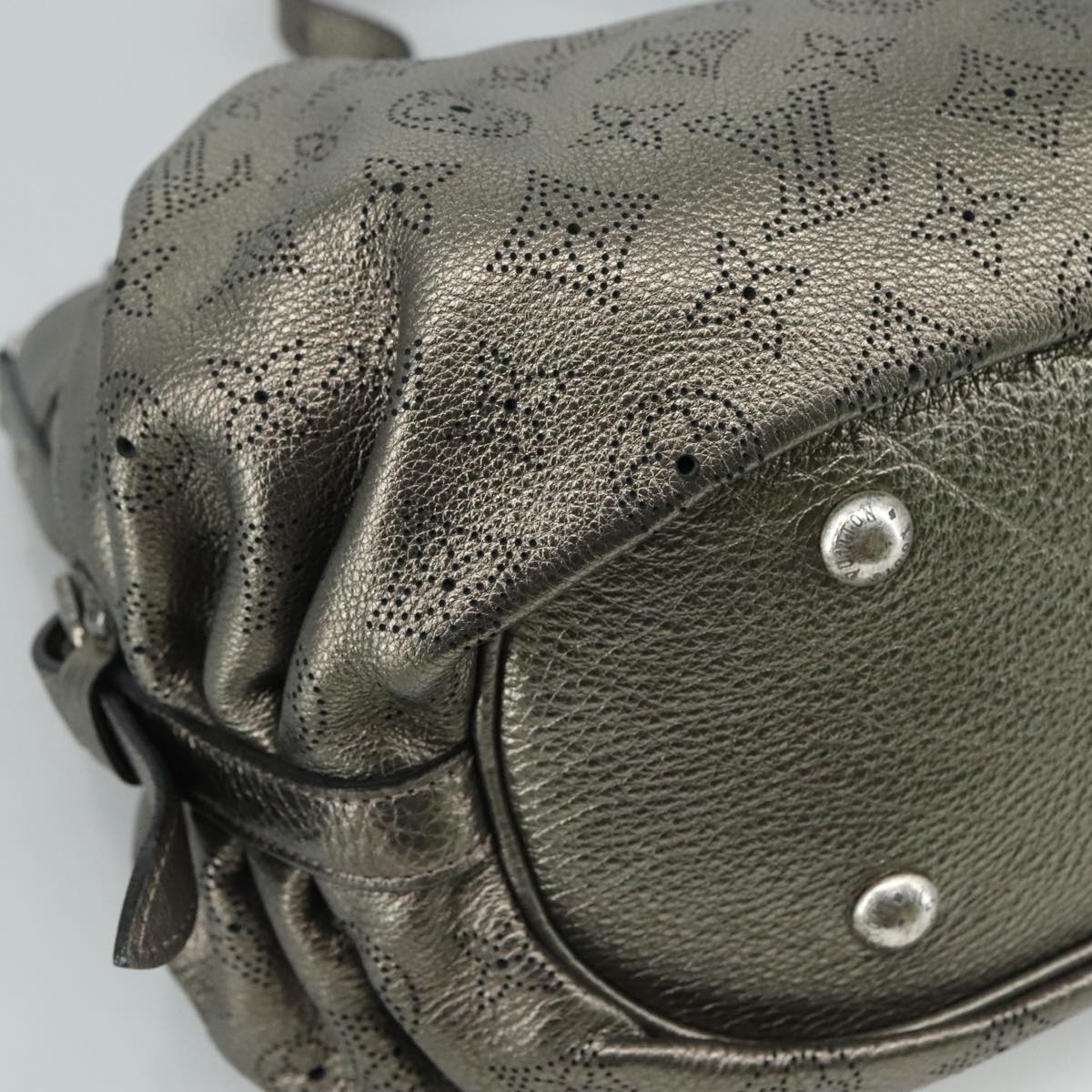 LOUIS VUITTON Monogram Mahina XS Shoulder Bag Bronze M95717 LV Auth yk16691