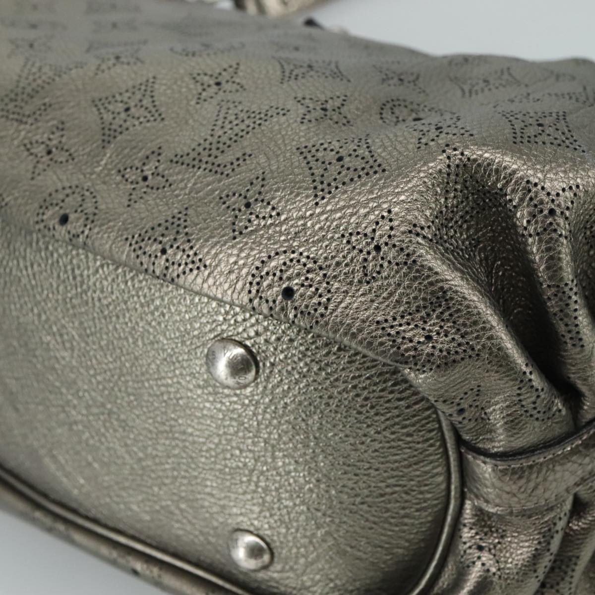 LOUIS VUITTON Monogram Mahina XS Shoulder Bag Bronze M95717 LV Auth yk16691