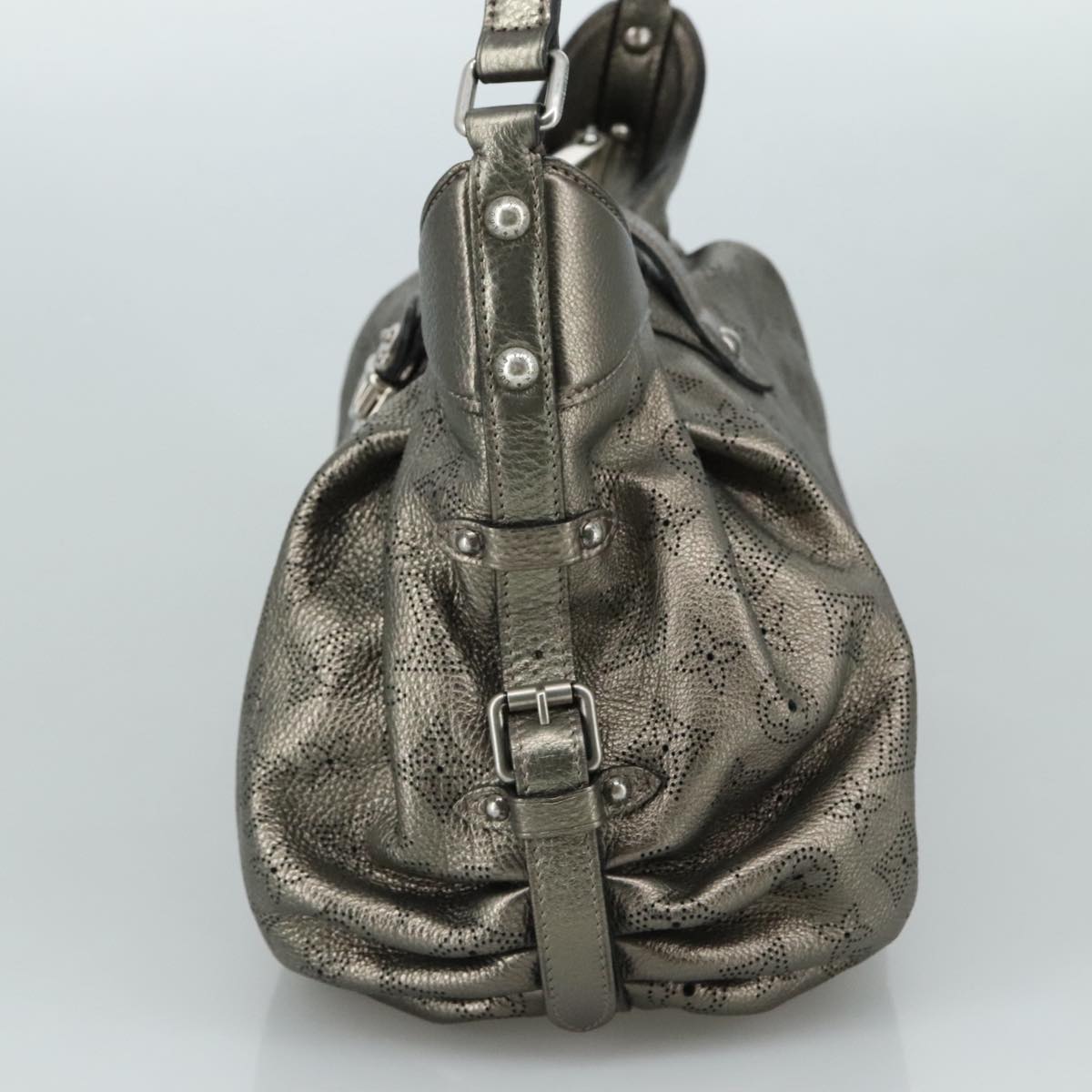 LOUIS VUITTON Monogram Mahina XS Shoulder Bag Bronze M95717 LV Auth yk16691