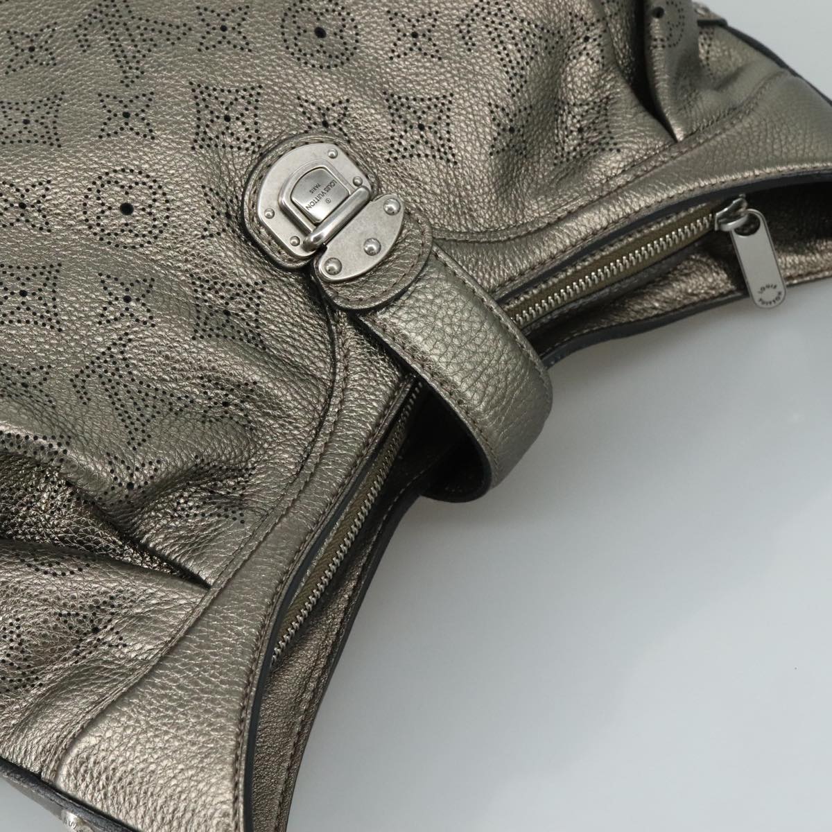 LOUIS VUITTON Monogram Mahina XS Shoulder Bag Bronze M95717 LV Auth yk16691