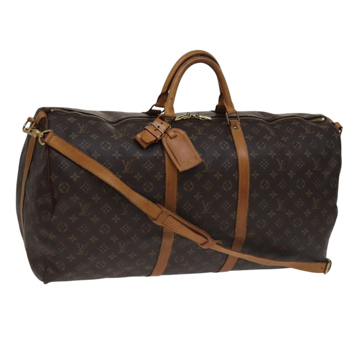 LOUIS VUITTON Monogram Keepall Bandouliere 60 Boston Bag M41412 LV Auth yk16715