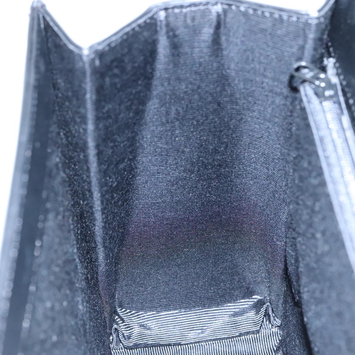 GIVENCHY Hand Bag Leather Black Gold Auth yk16736