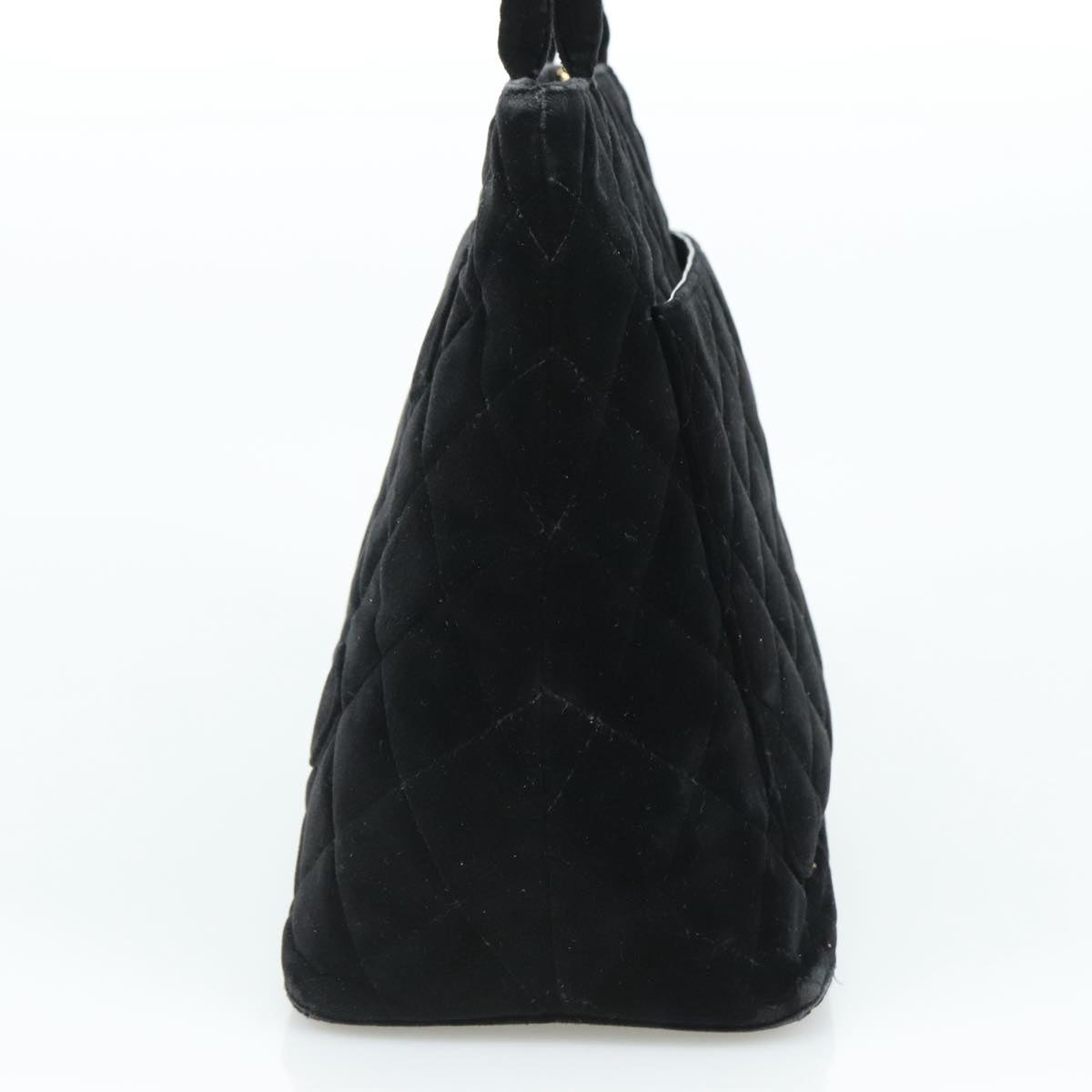 CHANEL Matelasse Standard Tote Bag Velor Black CC Auth yk16770