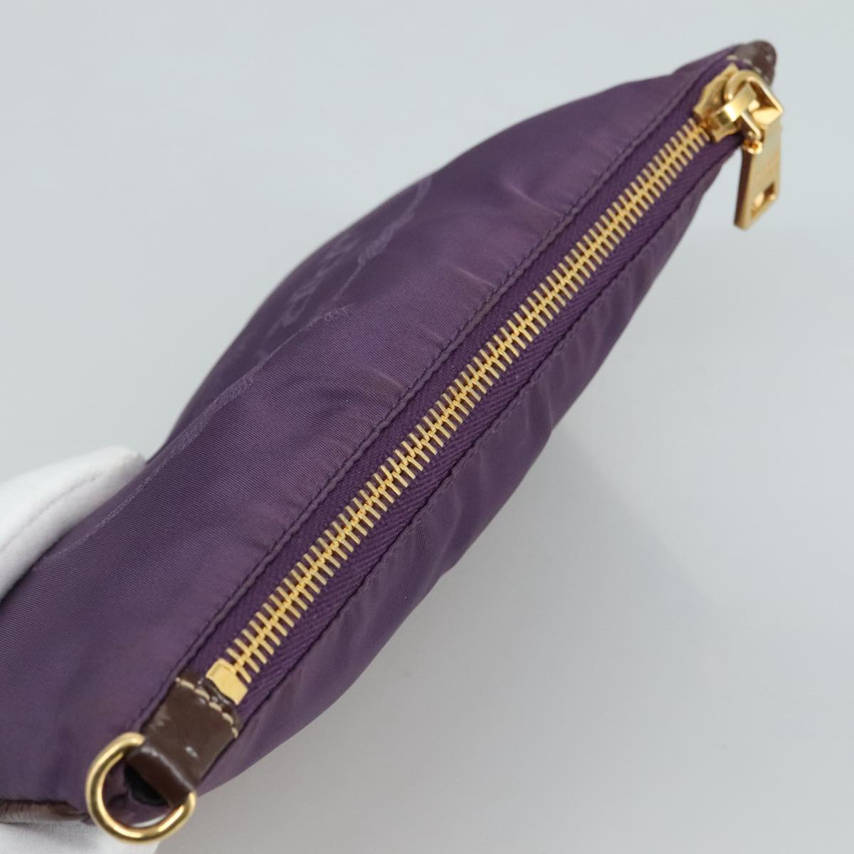 PRADA Pouch Nylon Purple Auth yk16822