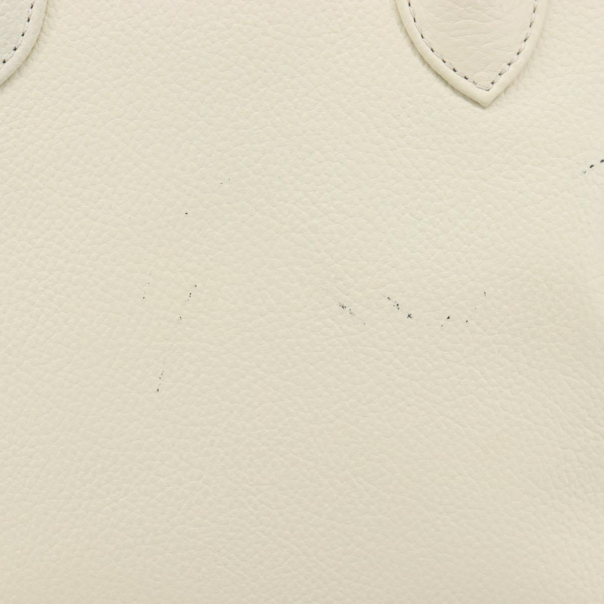 SAINT LAURENT Hand Bag Leather White Auth yk16838