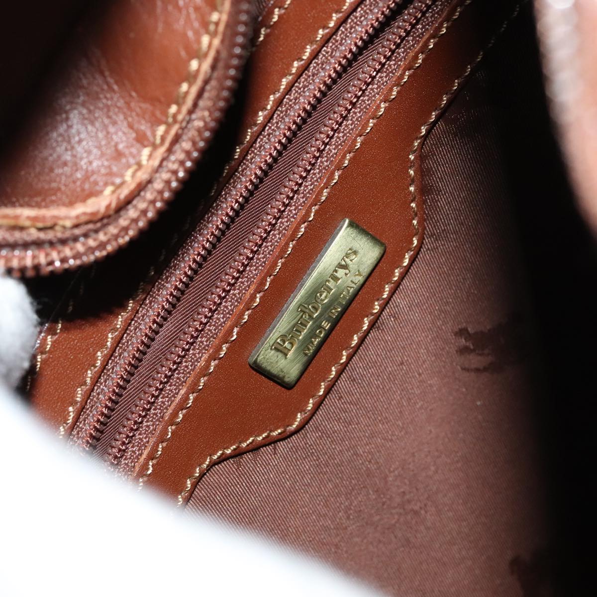 BURBERRY Nova Check Shoulder Bag PVC Leather Beige Auth yk16862