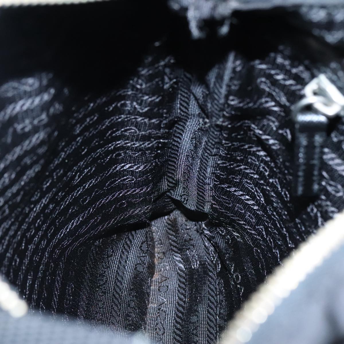 PRADA Quilted Shoulder Bag Nylon Black Auth yk16865